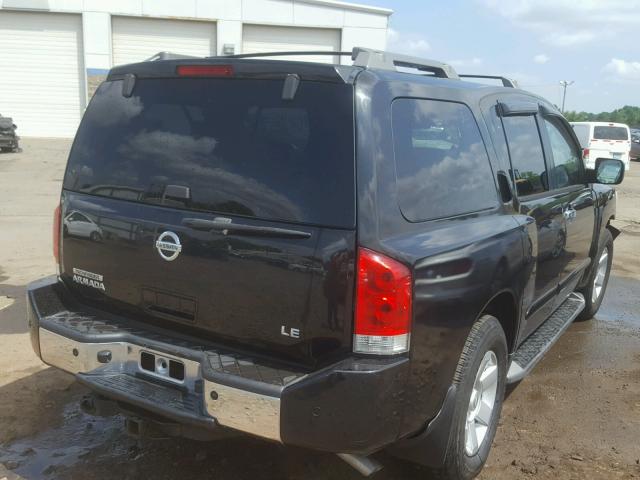 5N1AA08B24N735767 - 2004 NISSAN ARMADA SE BLACK photo 4