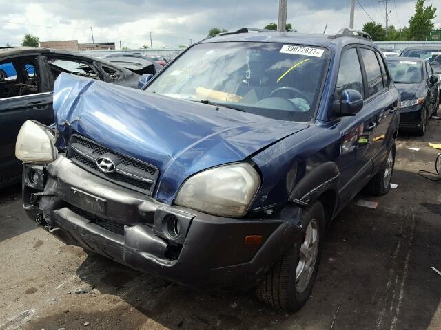 KM8JN72D95U118297 - 2005 HYUNDAI TUCSON GLS BLUE photo 2