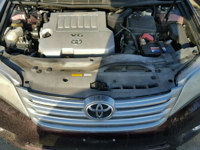 4T1BK3DB0CU447422 - 2012 TOYOTA AVALON BAS MAROON photo 7