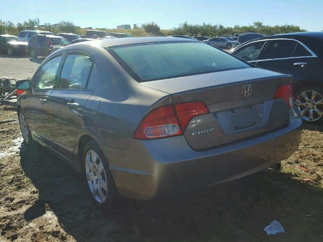 2HGFA16508H316703 - 2008 HONDA CIVIC LX BROWN photo 3