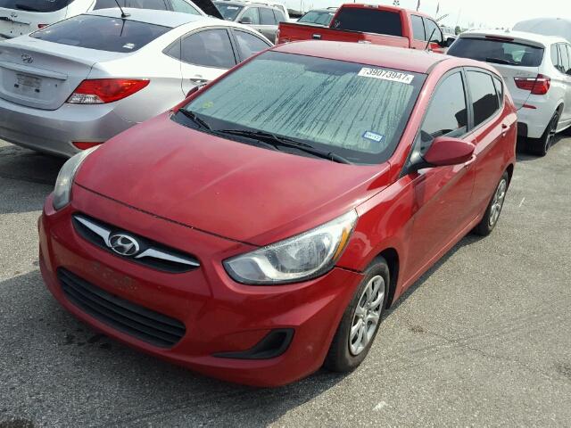 KMHCT5AE0EU161441 - 2014 HYUNDAI ACCENT GLS RED photo 2