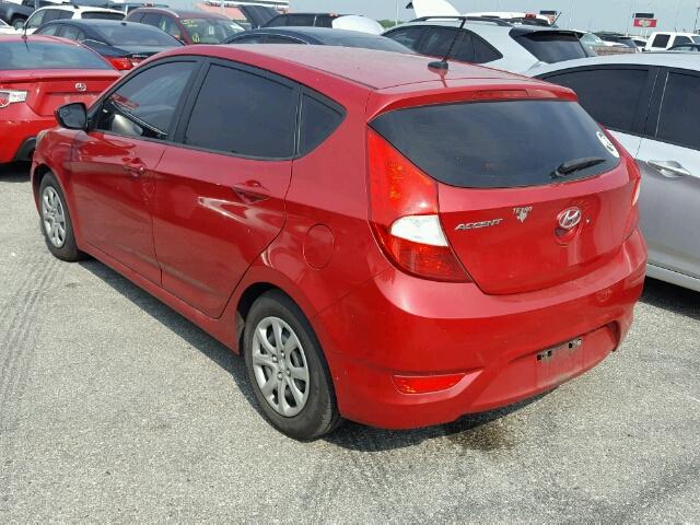 KMHCT5AE0EU161441 - 2014 HYUNDAI ACCENT GLS RED photo 3