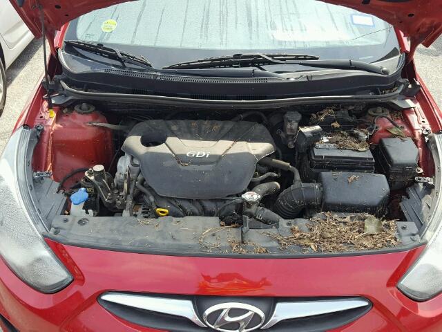 KMHCT5AE0EU161441 - 2014 HYUNDAI ACCENT GLS RED photo 7