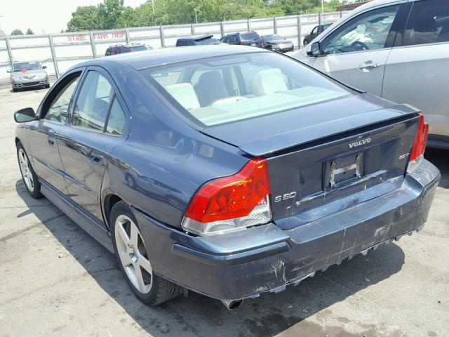 YV1RS592952447564 - 2005 VOLVO S60 2.5T BLUE photo 3