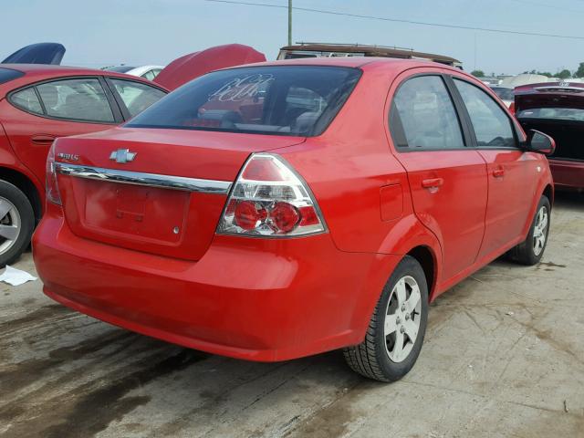 KL1TD56657B063837 - 2007 CHEVROLET AVEO BASE Qırmızı foto 4