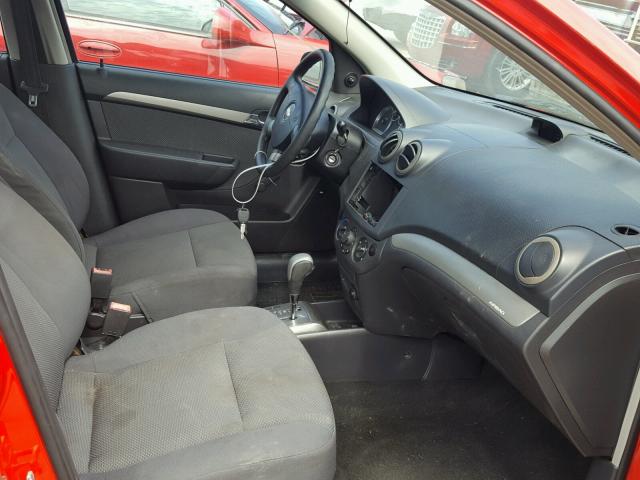 KL1TD56657B063837 - 2007 CHEVROLET AVEO BASE Qırmızı foto 5