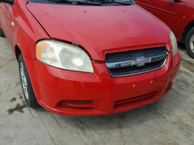 KL1TD56657B063837 - 2007 CHEVROLET AVEO BASE Qırmızı foto 9