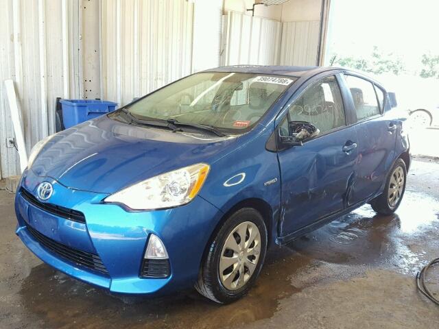 JTDKDTB39C1524977 - 2012 TOYOTA PRIUS C BLUE photo 2