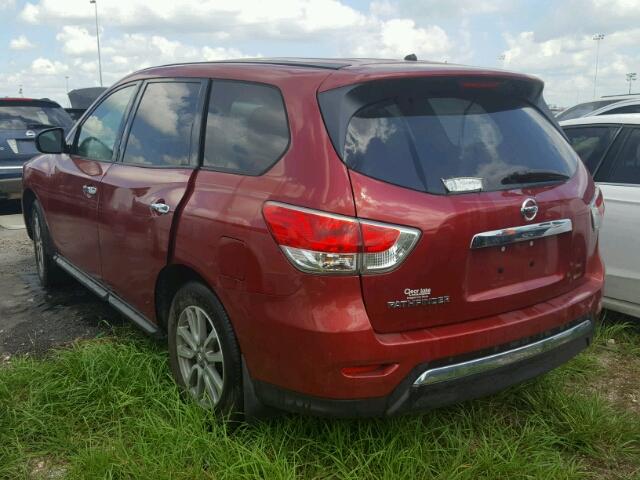 5N1AR2MN8EC677715 - 2014 NISSAN PATHFINDER BURGUNDY photo 3