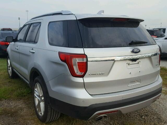 1FM5K7FH6GGD13119 - 2016 FORD EXPLORER L SILVER photo 3