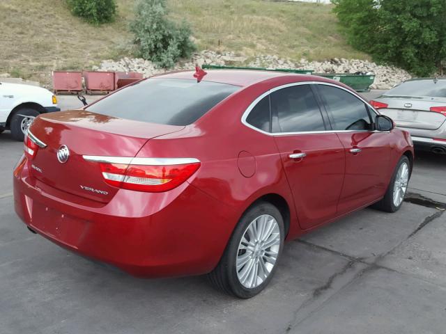 1G4PP5SK5D4253430 - 2013 BUICK VERANO RED photo 4