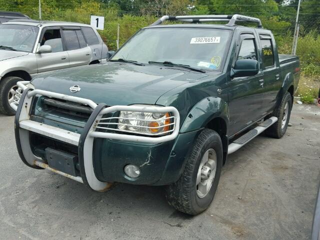 1N6ED27Y81C321816 - 2001 NISSAN FRONTIER C GREEN photo 2