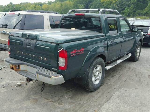 1N6ED27Y81C321816 - 2001 NISSAN FRONTIER C GREEN photo 4