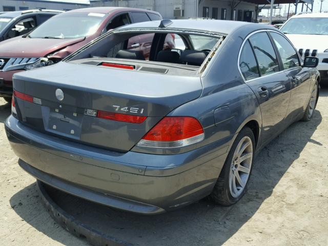 WBAGL63504DP73241 - 2004 BMW 745 I GRAY photo 4