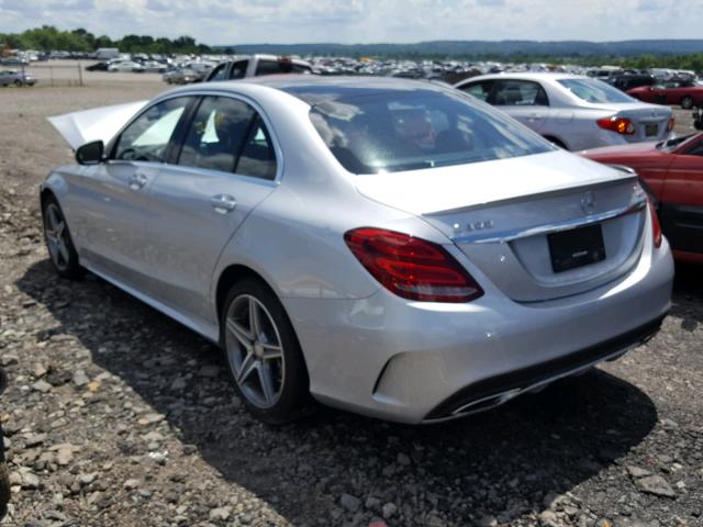 55SWF4KB7GU121147 - 2016 MERCEDES-BENZ C 300 4MAT SILVER photo 3