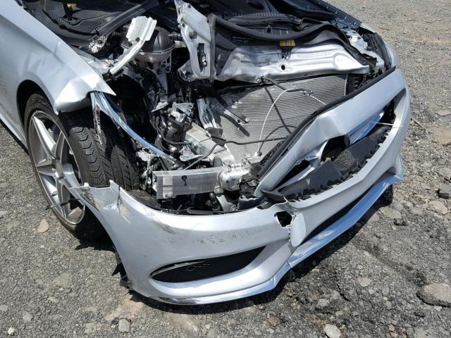 55SWF4KB7GU121147 - 2016 MERCEDES-BENZ C 300 4MAT SILVER photo 9