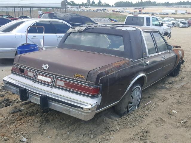 1C3BF66P4EX529338 - 1984 CHRYSLER FIFTH AVEN დამწვარი ფოტო 4