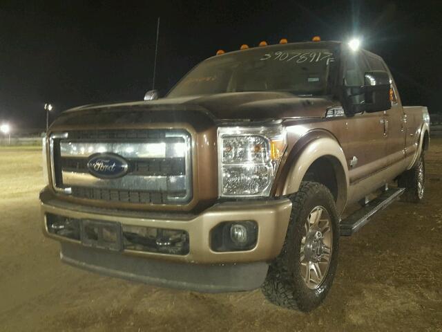 1FT8W3BT9BEA73478 - 2011 FORD F350 SUPER BROWN photo 2