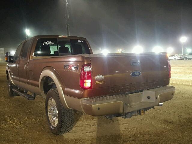 1FT8W3BT9BEA73478 - 2011 FORD F350 SUPER BROWN photo 3