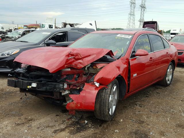 2G1WD58C689150523 - 2008 CHEVROLET IMPALA SUP RED photo 2
