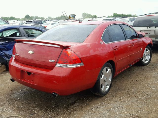 2G1WD58C689150523 - 2008 CHEVROLET IMPALA SUP RED photo 4