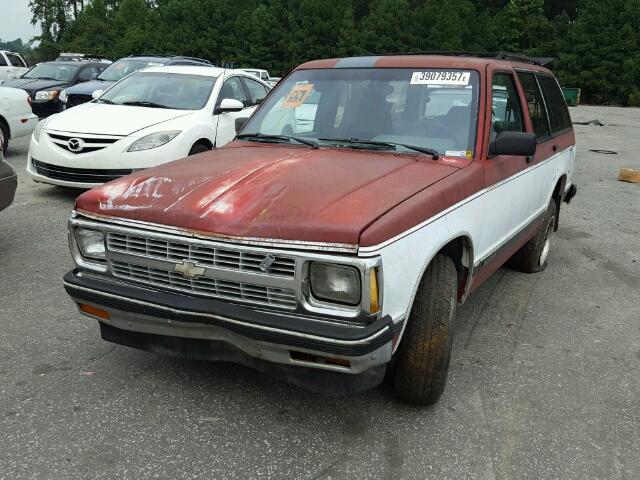 1GNCS13Z6M2185003 - 1991 CHEVROLET BLAZER S10 MAROON photo 2