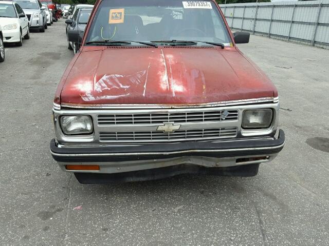 1GNCS13Z6M2185003 - 1991 CHEVROLET BLAZER S10 MAROON photo 7