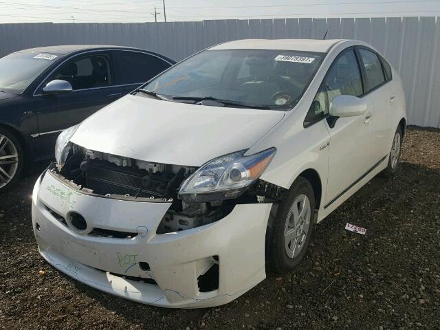 JTDKN3DU2B0288566 - 2011 TOYOTA PRIUS WHITE photo 2