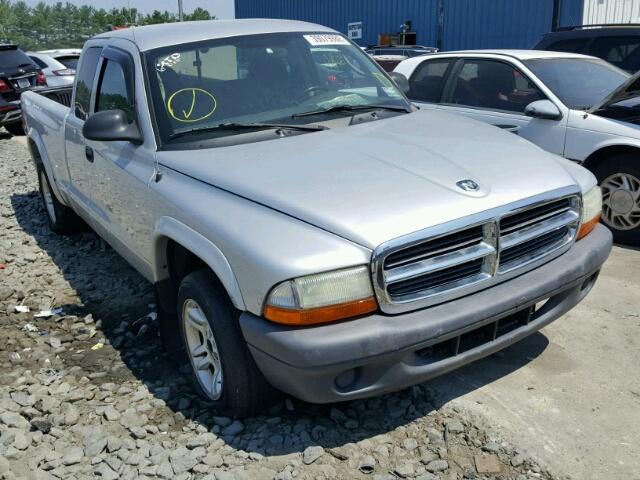 1D7GL12KX4S535377 - 2004 DODGE DAKOTA SXT SILVER photo 1