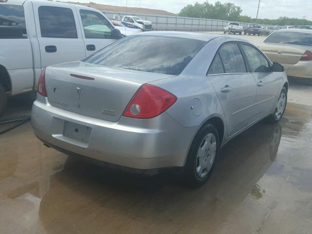 1G2ZF58B174193730 - 2007 PONTIAC G6 VALUE L SILVER photo 4