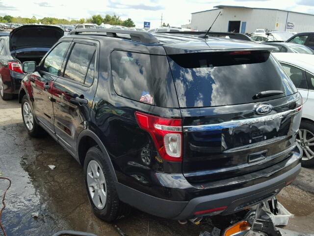 1FM5K8B83DGC23739 - 2013 FORD EXPLORER BLACK photo 3