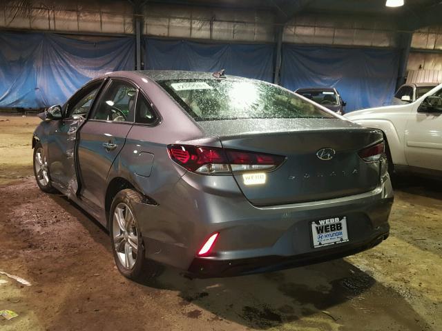 5NPE34AF8JH684176 - 2018 HYUNDAI SONATA SPO GRAY photo 3