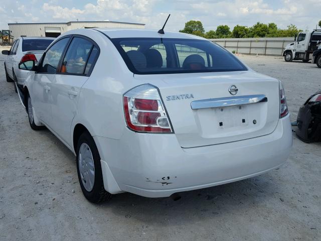 3N1AB6AP0AL625342 - 2010 NISSAN SENTRA BAS WHITE photo 3