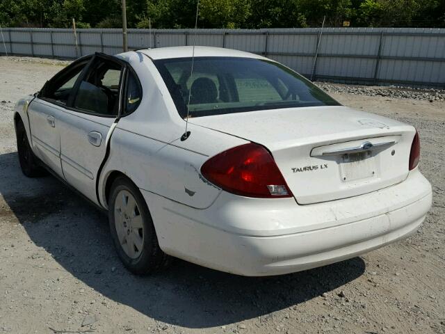 1FAFP52U83A116957 - 2003 FORD TAURUS LX WHITE photo 3