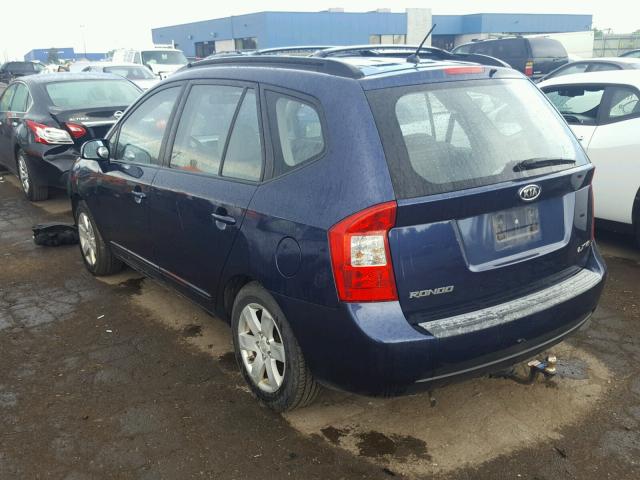 KNAFG526387185326 - 2008 KIA RONDO LX BLUE photo 3