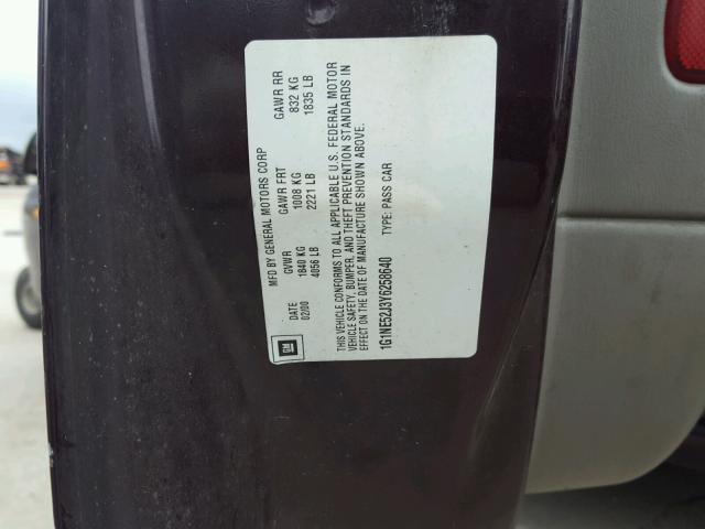 1G1NE52J3Y6258640 - 2000 CHEVROLET MALIBU LS MAROON photo 10