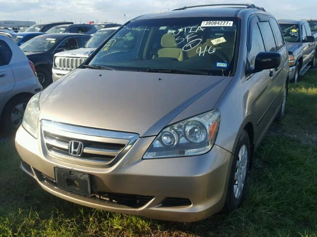 5FNRL38256B108470 - 2006 HONDA ODYSSEY GOLD photo 2