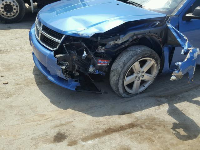 1B3LC56R88N607206 - 2008 DODGE AVENGER SX BLUE photo 9