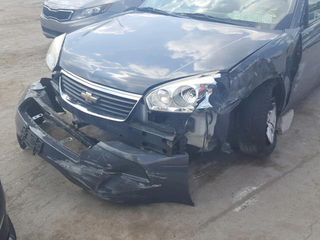 1G1ZS58F98F100185 - 2008 CHEVROLET MALIBU LS ნაცრისფერი ფოტო 9
