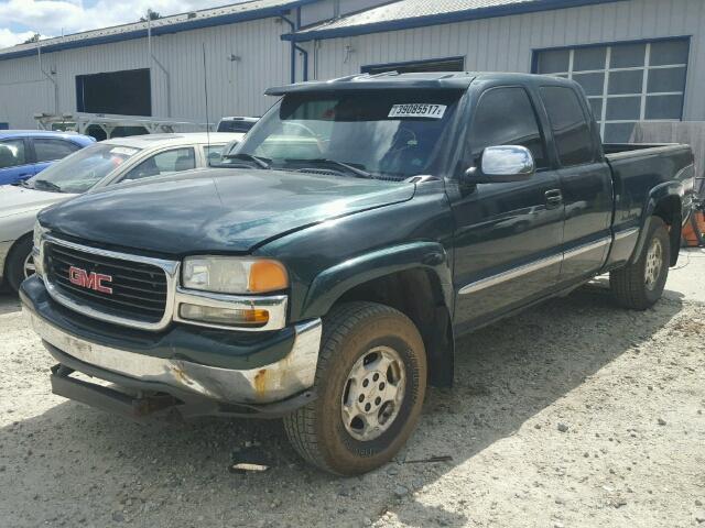 2GTEK19T621236355 - 2002 GMC NEW SIERRA GREEN photo 2