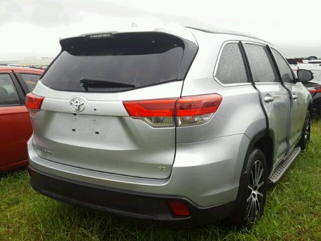 5TDKZRFH3HS509668 - 2017 TOYOTA HIGHLANDER GRAY photo 4