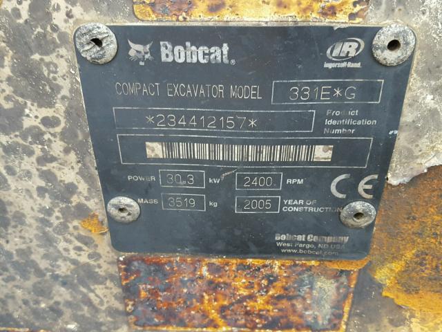 BURNBBCAT - 2005 BOBCAT EXCAVATOR BLACK photo 10