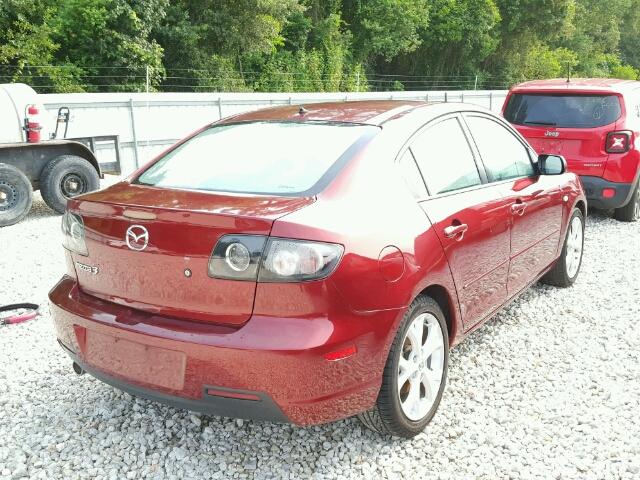 JM1BK32F481116278 - 2008 MAZDA 3 BURGUNDY photo 4