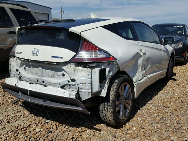 JHMZF1D6XBS005805 - 2011 HONDA CR-Z EX WHITE photo 4