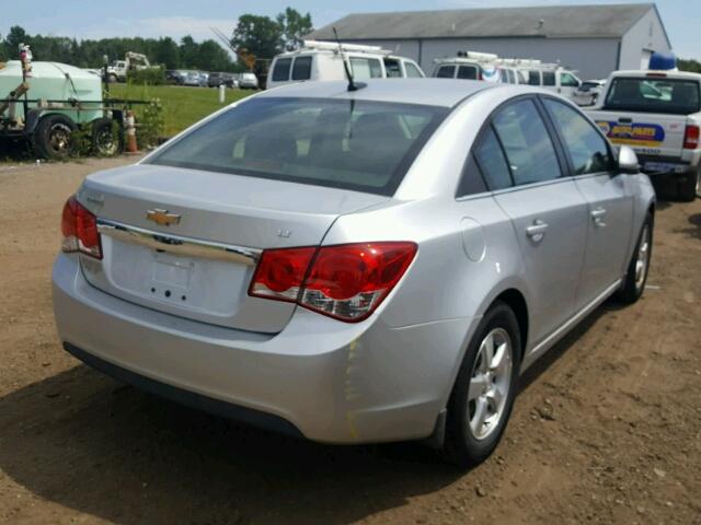 1G1PC5SB3D7324406 - 2013 CHEVROLET CRUZE LT SILVER photo 4