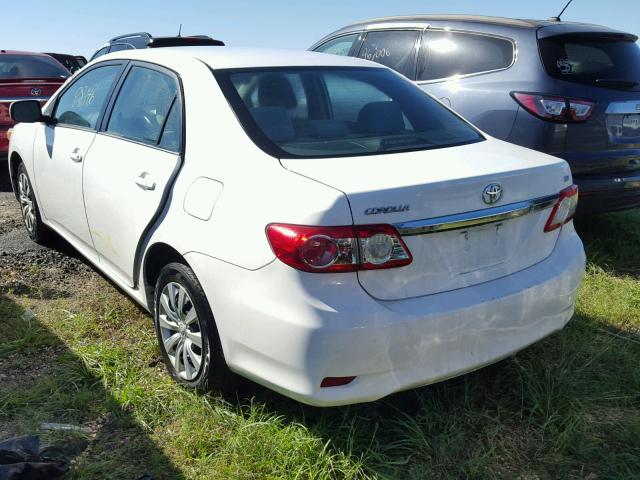 5YFBU4EE2DP183647 - 2013 TOYOTA COROLLA BA WHITE photo 3