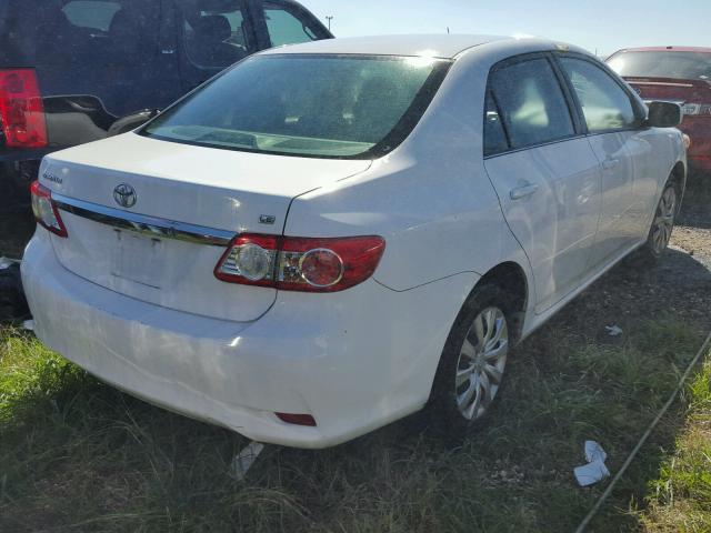 5YFBU4EE2DP183647 - 2013 TOYOTA COROLLA BA WHITE photo 4