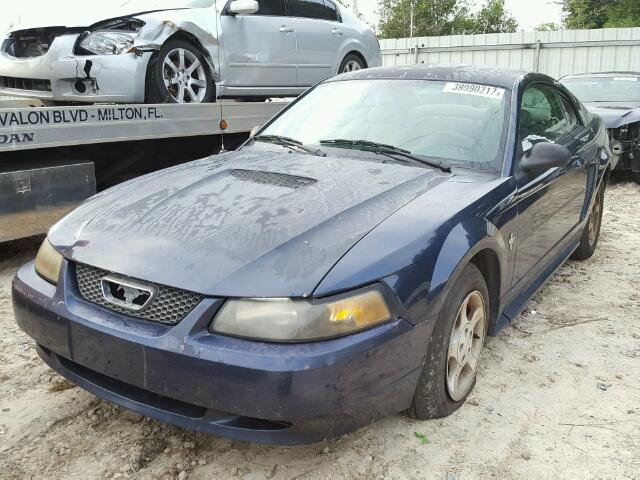 1FAFP40452F118597 - 2002 FORD MUSTANG BLUE photo 2