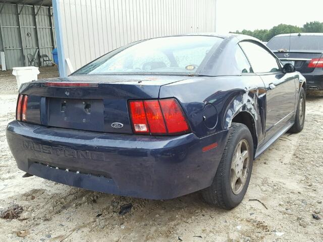 1FAFP40452F118597 - 2002 FORD MUSTANG BLUE photo 4