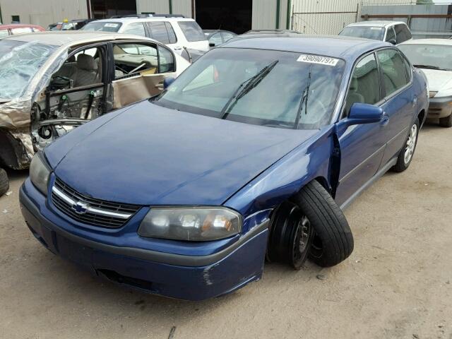 2G1WF52E359186301 - 2005 CHEVROLET IMPALA BLUE photo 2